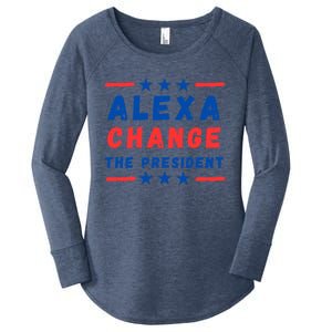 Funny 4th Of July Trump 2024 Republican Funny Gift Usa Fourth Gift Women's Perfect Tri Tunic Long Sleeve Shirt