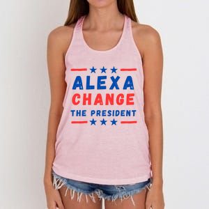 Funny 4th Of July Trump 2024 Republican Funny Gift Usa Fourth Gift Women's Knotted Racerback Tank