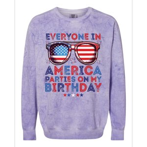 Funny 4th Of July Birthday Independence Day Colorblast Crewneck Sweatshirt