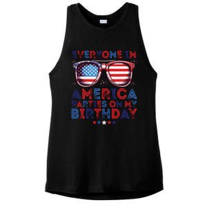 Funny 4th Of July Birthday Independence Day Ladies PosiCharge Tri-Blend Wicking Tank