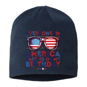 Funny 4th Of July Birthday Independence Day Sustainable Beanie