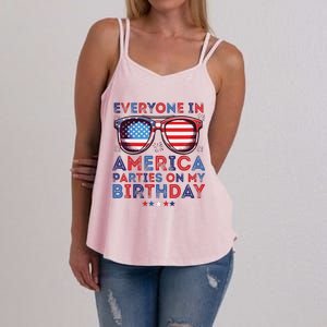 Funny 4th Of July Birthday Independence Day Women's Strappy Tank