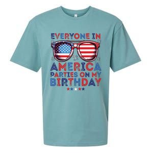 Funny 4th Of July Birthday Independence Day Sueded Cloud Jersey T-Shirt