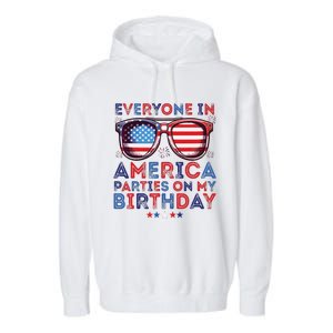 Funny 4th Of July Birthday Independence Day Garment-Dyed Fleece Hoodie