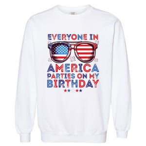 Funny 4th Of July Birthday Independence Day Garment-Dyed Sweatshirt