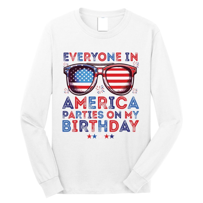 Funny 4th Of July Birthday Independence Day Long Sleeve Shirt