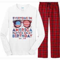 Funny 4th Of July Birthday Independence Day Long Sleeve Pajama Set