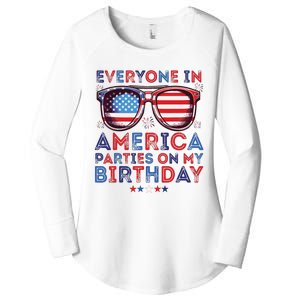 Funny 4th Of July Birthday Independence Day Women's Perfect Tri Tunic Long Sleeve Shirt