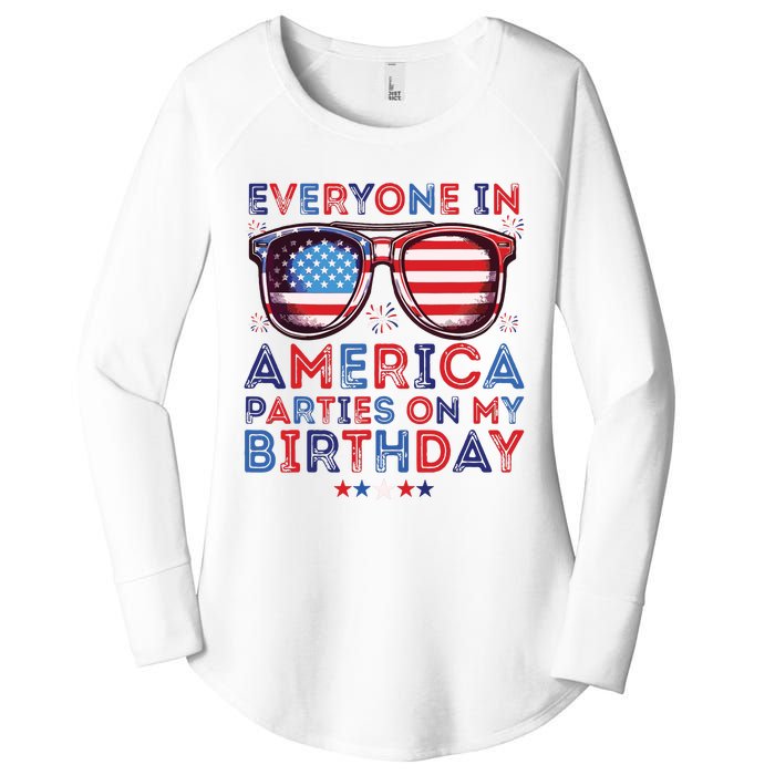 Funny 4th Of July Birthday Independence Day Women's Perfect Tri Tunic Long Sleeve Shirt