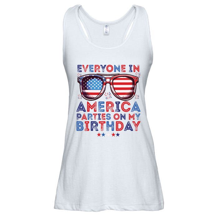 Funny 4th Of July Birthday Independence Day Ladies Essential Flowy Tank