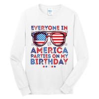 Funny 4th Of July Birthday Independence Day Tall Long Sleeve T-Shirt