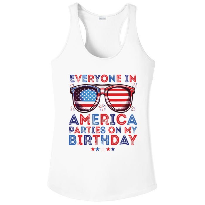 Funny 4th Of July Birthday Independence Day Ladies PosiCharge Competitor Racerback Tank