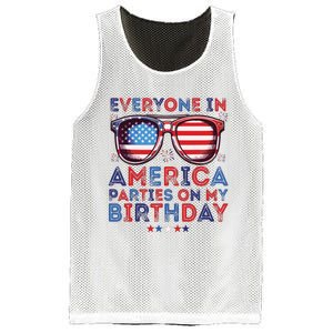 Funny 4th Of July Birthday Independence Day Mesh Reversible Basketball Jersey Tank