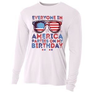 Funny 4th Of July Birthday Independence Day Cooling Performance Long Sleeve Crew