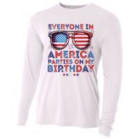 Funny 4th Of July Birthday Independence Day Cooling Performance Long Sleeve Crew