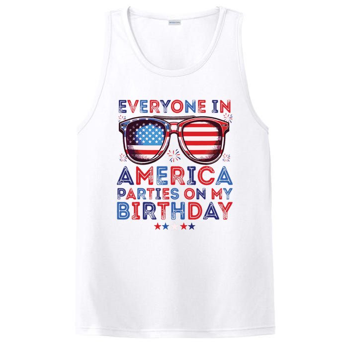 Funny 4th Of July Birthday Independence Day PosiCharge Competitor Tank