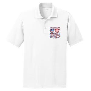 Funny 4th Of July Birthday Independence Day PosiCharge RacerMesh Polo