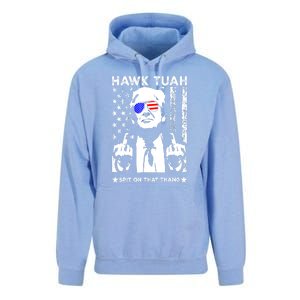 Funny 4th Of July Hawk Tush Spit On That Thang Viral Election Parody Gift Unisex Surf Hoodie