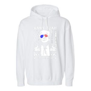 Funny 4th Of July Hawk Tush Spit On That Thang Viral Election Parody Gift Garment-Dyed Fleece Hoodie