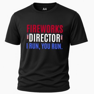 Funny 4th Of July Shirts Fireworks Director If I Run You Run Cooling Performance Crew T-Shirt