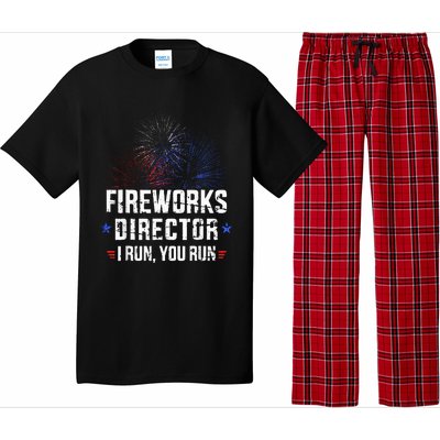 Funny 4th Of July Fireworks Director I Run You Run Pajama Set