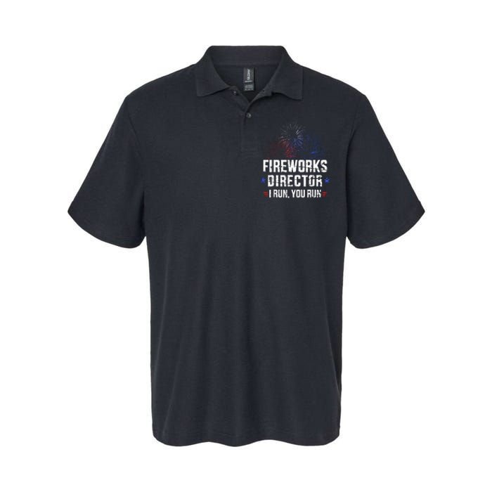 Funny 4th Of July Fireworks Director I Run You Run Softstyle Adult Sport Polo