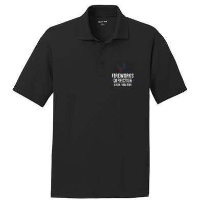 Funny 4th Of July Fireworks Director I Run You Run PosiCharge RacerMesh Polo