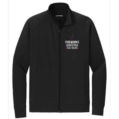 Funny 4th Of July Fireworks Director I Run You Run Stretch Full-Zip Cadet Jacket