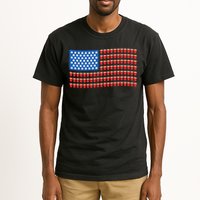 Funny 4th Of July Beer Pong American Flag Tall T-Shirt