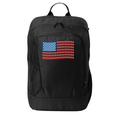 Funny 4th Of July Beer Pong American Flag City Backpack