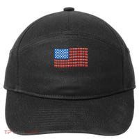 Funny 4th Of July Beer Pong American Flag 7-Panel Snapback Hat