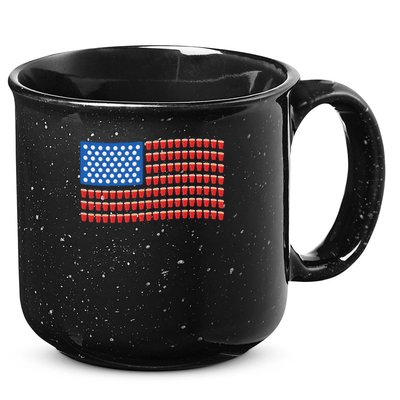 Funny 4th Of July Beer Pong American Flag 15oz Campfire Ceramic Mug