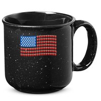 Funny 4th Of July Beer Pong American Flag 15oz Campfire Ceramic Mug