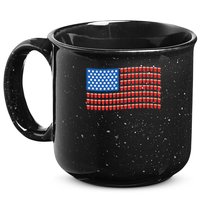Funny 4th Of July Beer Pong American Flag 15oz Campfire Ceramic Mug