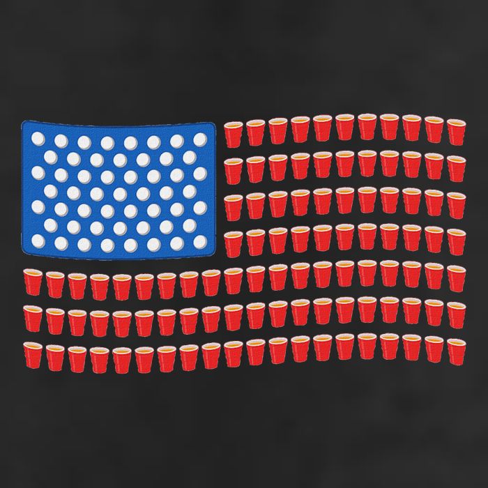 Funny 4th Of July Beer Pong American Flag 15oz Campfire Ceramic Mug