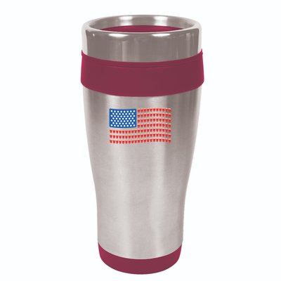 Funny 4th Of July Beer Pong American Flag 16oz Travel Tumbler