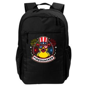 Firequacker 4th Of July Rubber Duck Usa Flag Daily Commute Backpack