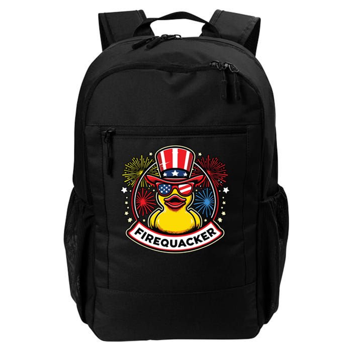 Firequacker 4th Of July Rubber Duck Usa Flag Daily Commute Backpack