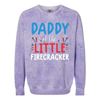 funny 4th of july  daddy little firecracker Colorblast Crewneck Sweatshirt