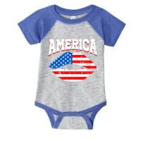 Funny 4th Of July American Flag Lips Mama Mom Sister Great Gift Infant Baby Jersey Bodysuit