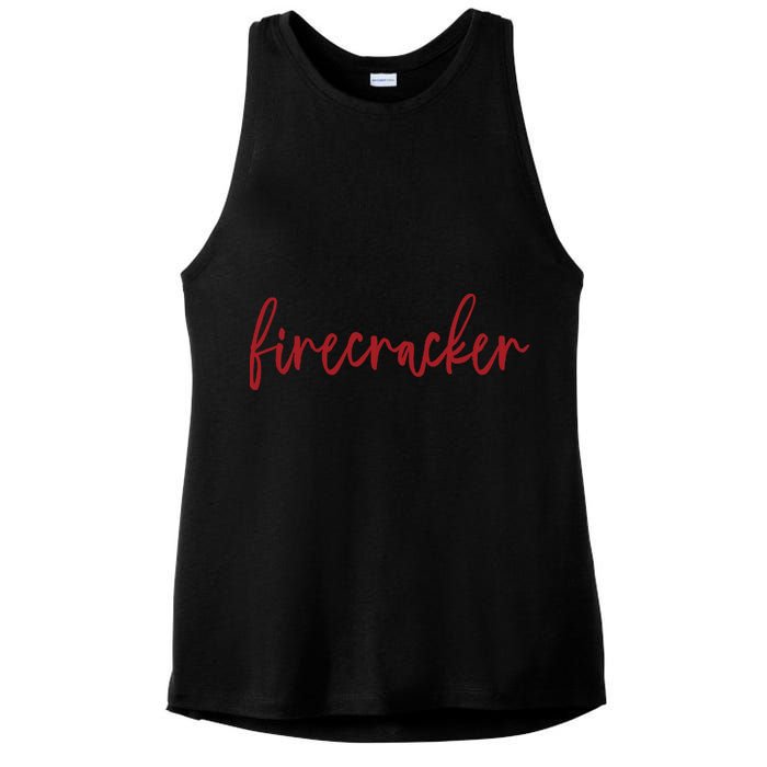 Firecracker 4th Of July Ladies PosiCharge Tri-Blend Wicking Tank