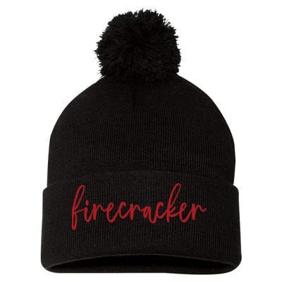 Firecracker 4th Of July Pom Pom 12in Knit Beanie