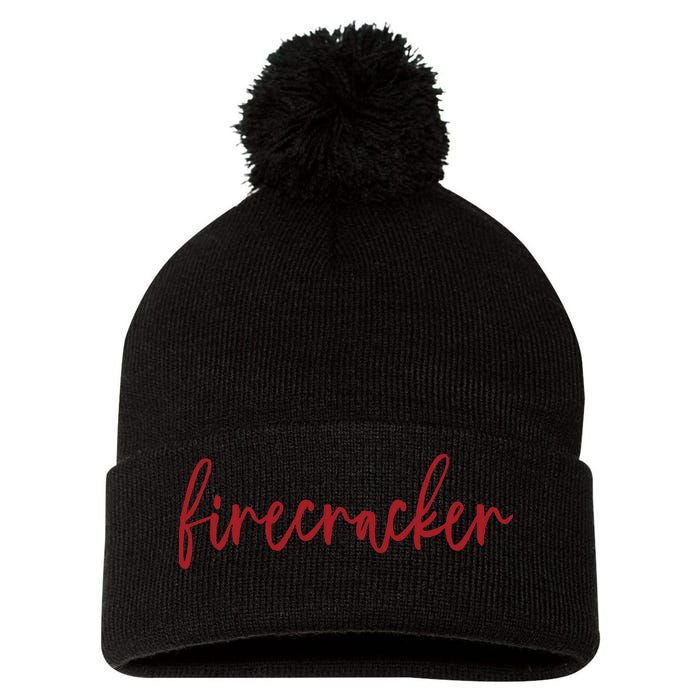Firecracker 4th Of July Pom Pom 12in Knit Beanie
