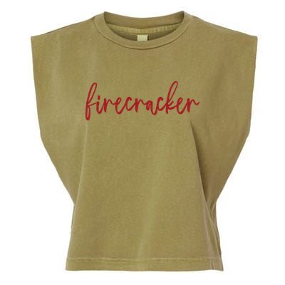 Firecracker 4th Of July Garment-Dyed Women's Muscle Tee