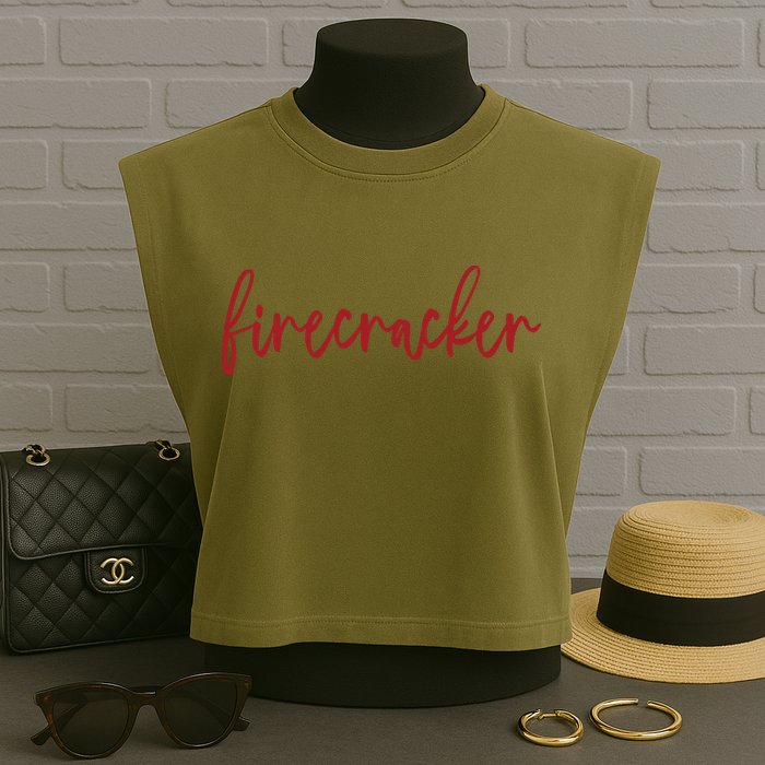 Firecracker 4th Of July Garment-Dyed Women's Muscle Tee