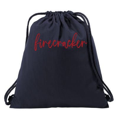 Firecracker 4th Of July Drawstring Bag