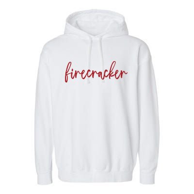 Firecracker 4th Of July Garment-Dyed Fleece Hoodie