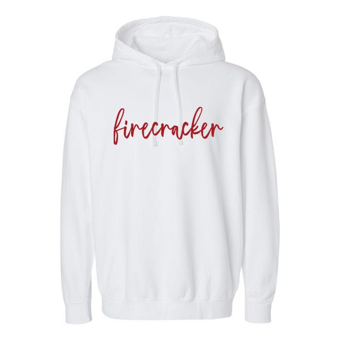 Firecracker 4th Of July Garment-Dyed Fleece Hoodie