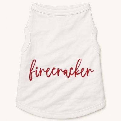 Firecracker 4th Of July Doggie Tank