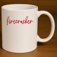 Firecracker 4th Of July 11oz C Handle Ceramic Mug